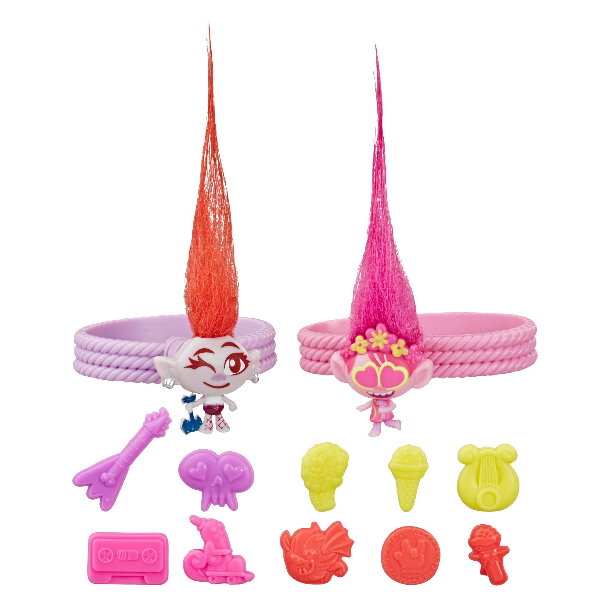 DreamWorks Trolls Tiny Dancers Friend Pack with 2 Tiny Dancers Figures, 2 bracelets, and 10 Charms, Inspired by the Movie Trolls World Tour