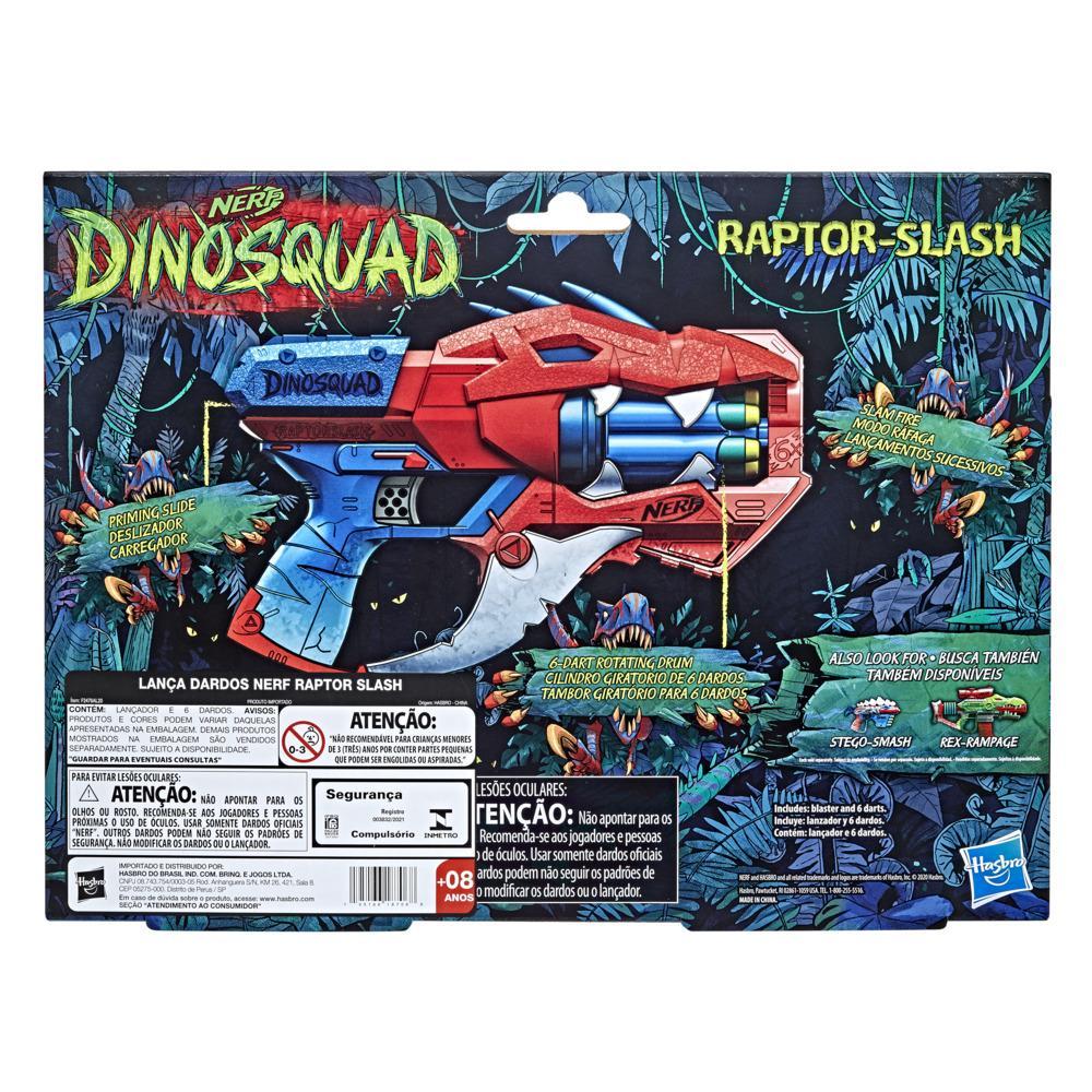 Lança Dardos Nerf Dinosquad Raptor-Slash, Tambor Giratório para 6 Dardos - F2476 - Hasbro