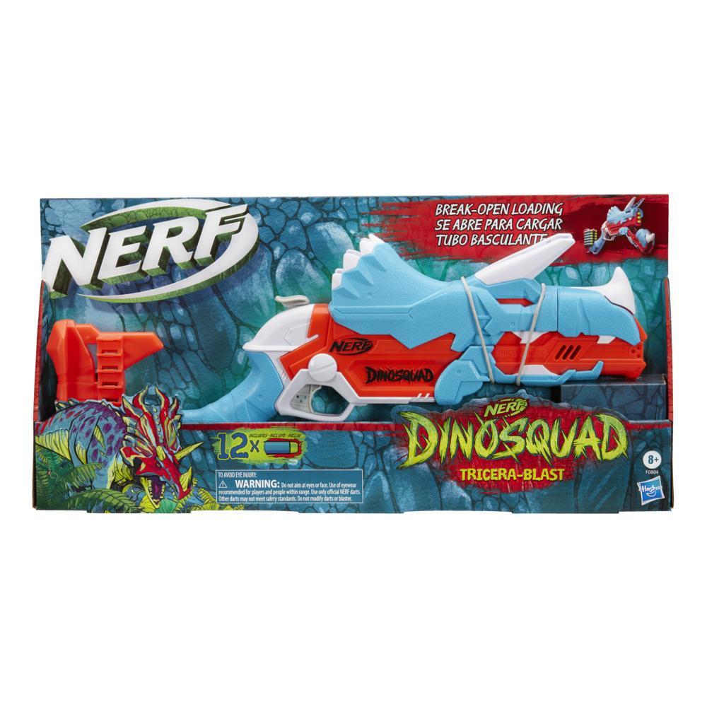Lança Dardos Nerf Dino Tricera-Blast Acção Tripla com 12 Dardos Oficiais - F0804 - Hasbro