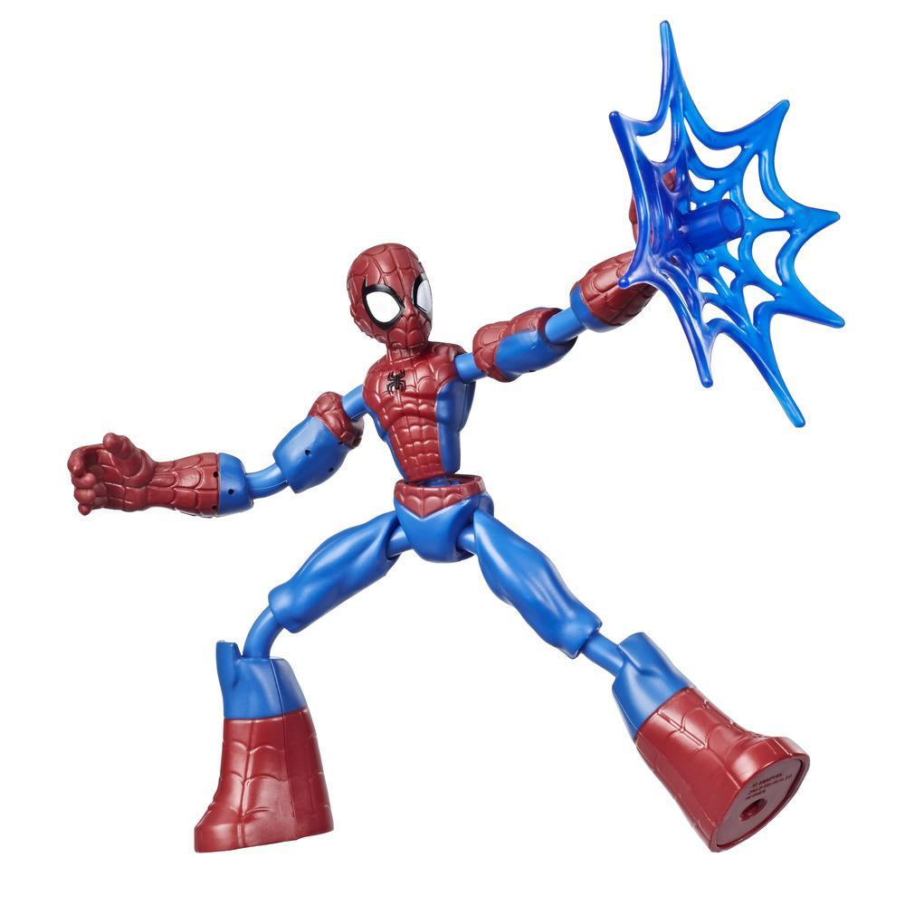 Marvel Homem-Aranha Bend and Flex Figura, 15 cm figura flexível, inclui teia acessório, acima de 6 anos