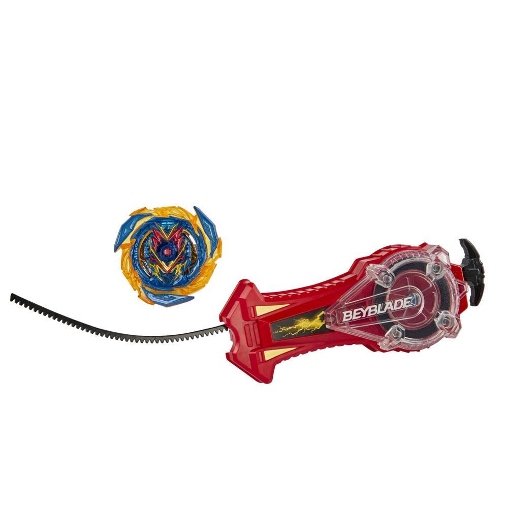 Beyblade Burst Surge Speedstorm Kit Poder das Centelhas -- Kit de Batalha com Lançador cintilante e Pião de Batalha de Brinquedo
