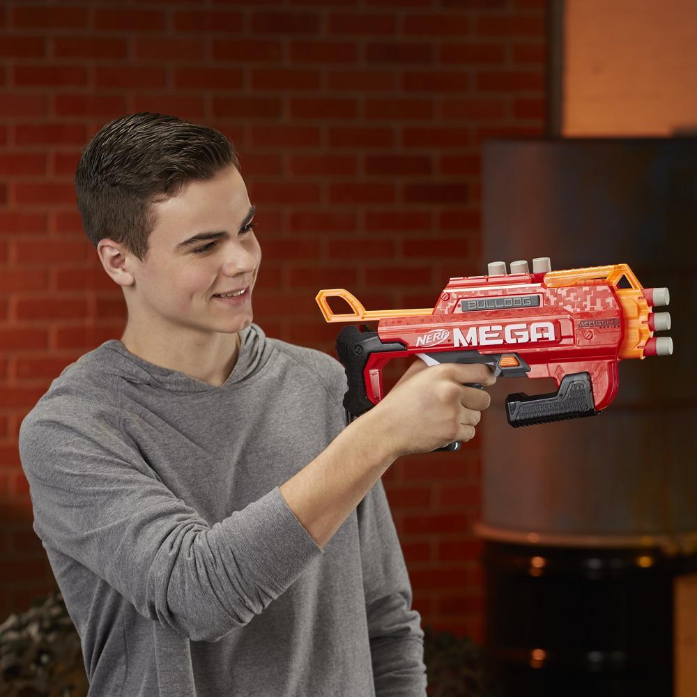 Lança Dardo Accustrike Mega Bulldog, Nerf, Vermelho/laranja