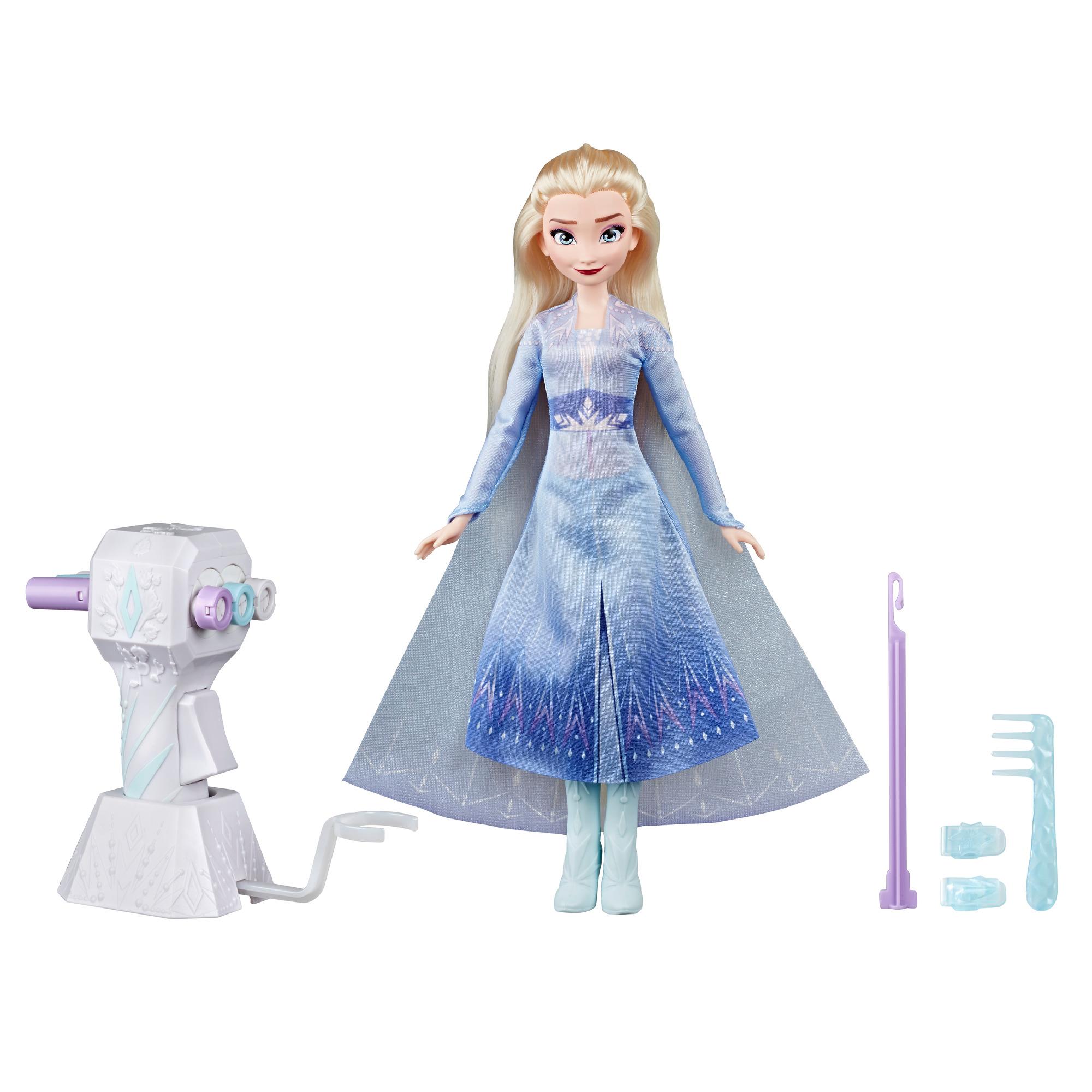 Disney Frozen Sister Styles Elsa Fashion Doll With Extra-Long Blonde Hair, Braiding Tool and Hair Clips - Toy For Kids Ages 5 and Up