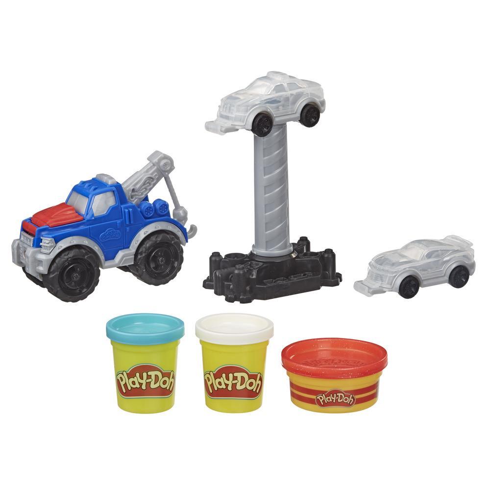 Play-Doh Wheels bärgningsbilsleksak med 3 giftfria Play-Doh-färger
