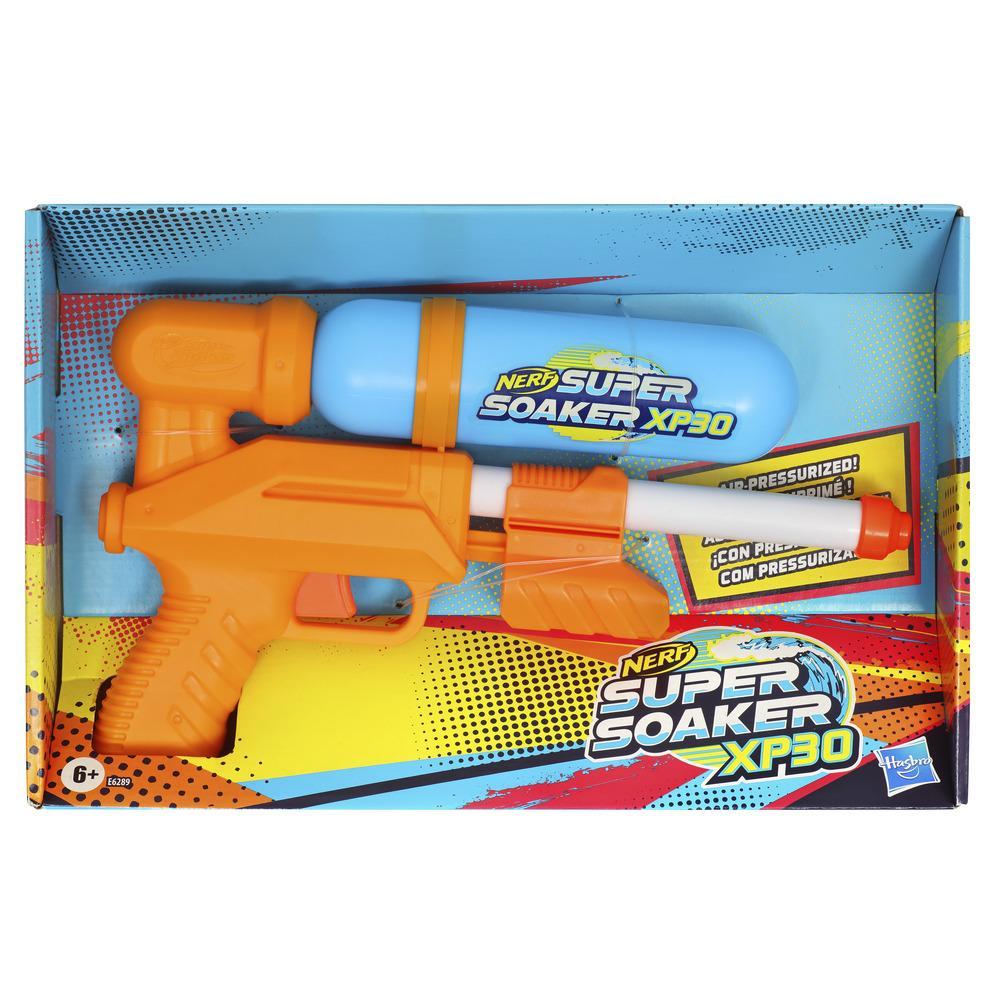 Nerf Super Soaker XP30 Water Blaster – Tryckluftsaktiverat oavbrutet vattenflöde – Avtagbar tank – För barn, tonåringar och vuxna